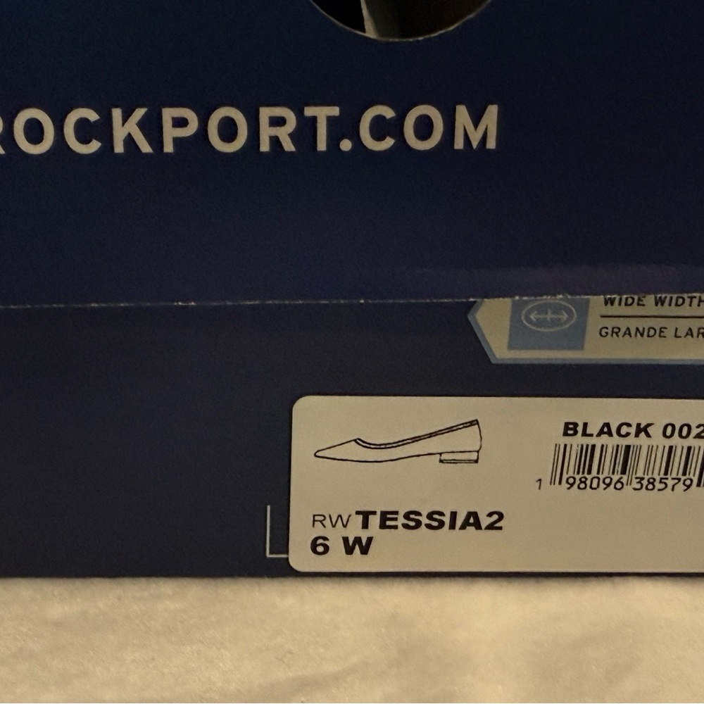 *NWT ROCKPORT Black Woven Leather Flats - Picture 9 of 10